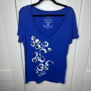 Michael Jackson XL One Cirque du Soleil Blue V Neck Graphic (c1)
